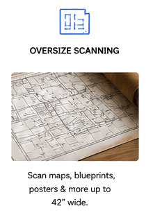 Large format/Oversized document scanning of maps, blueprints and artwork in London Ontario