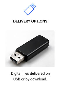 Digital files delivered on USB or by download